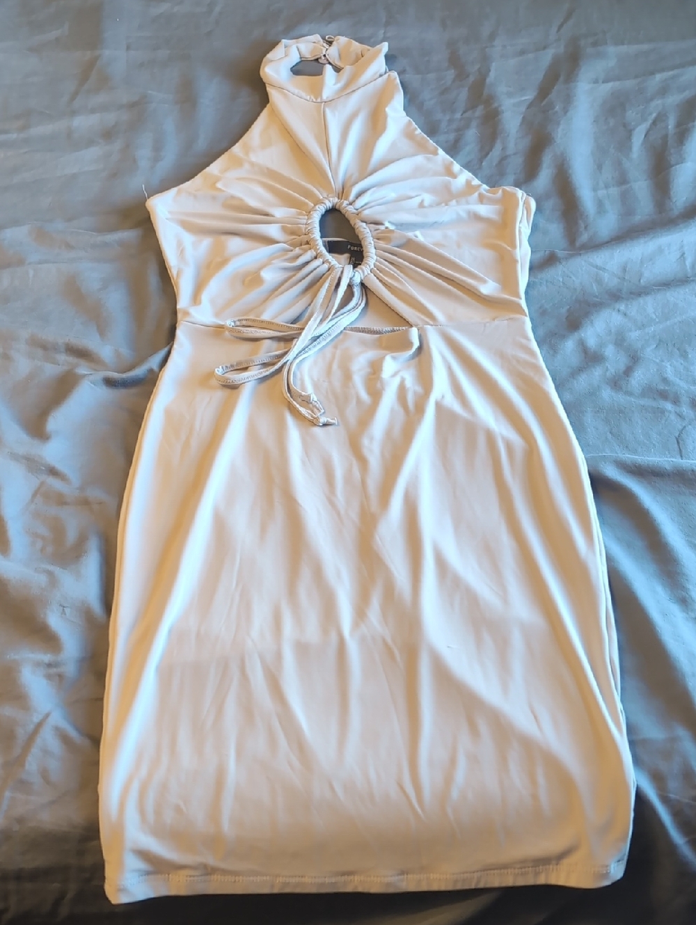 Forever 21 Light Tan Halter Top with Front Tie